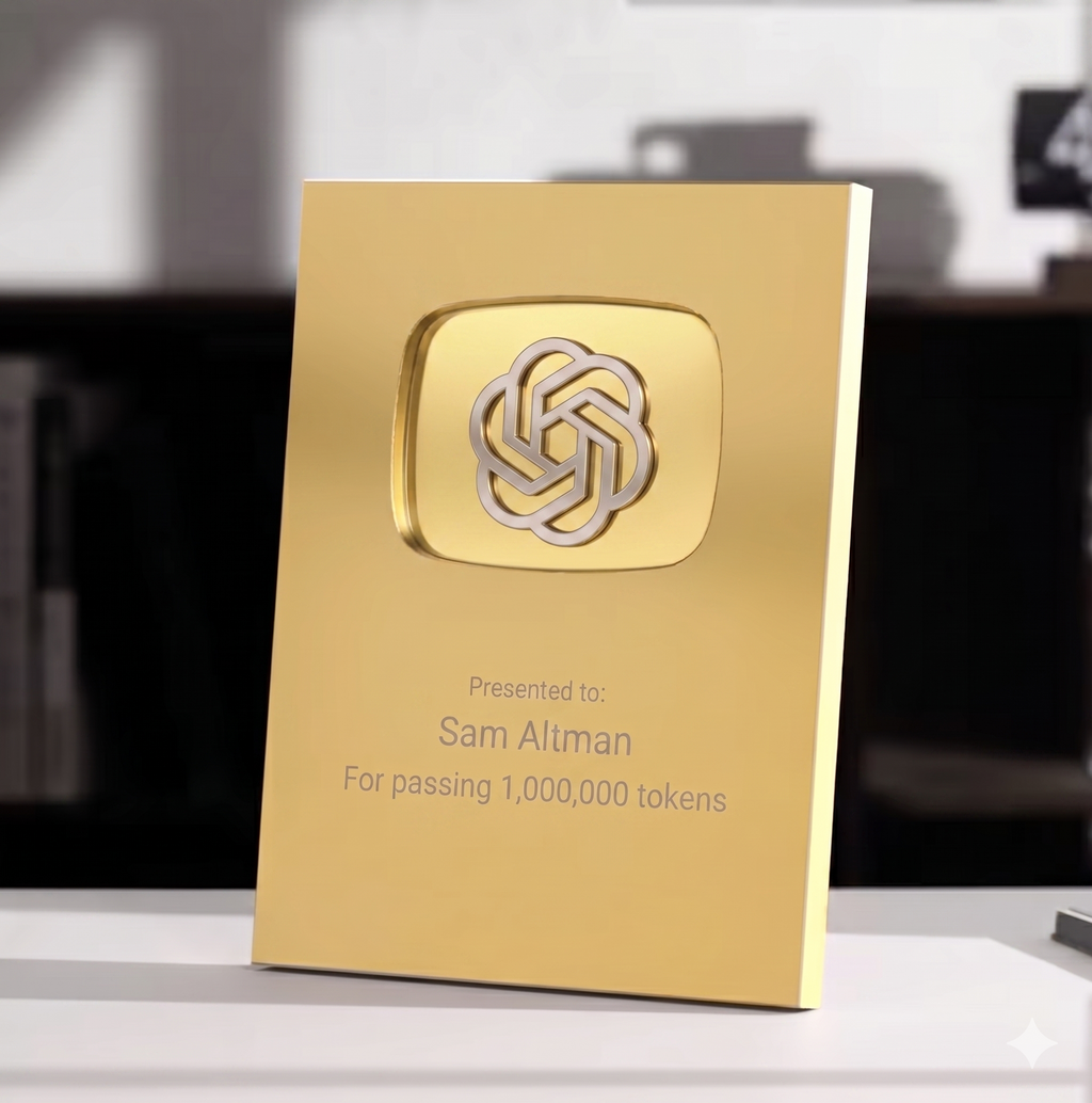 OpenAI Token Award — Custom Metal Trophy