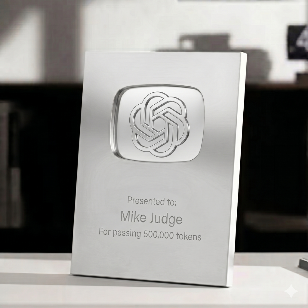 OpenAI Token Award — Custom Metal Trophy