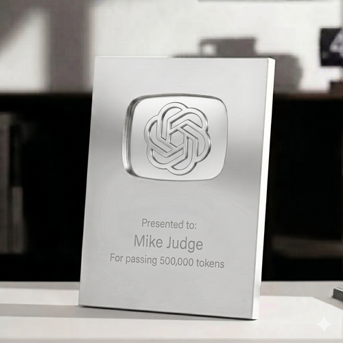 OpenAI Token Award — Custom Metal Trophy
